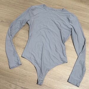 Abercrombie & Fitch Grey Matte Seamless Bodysuit